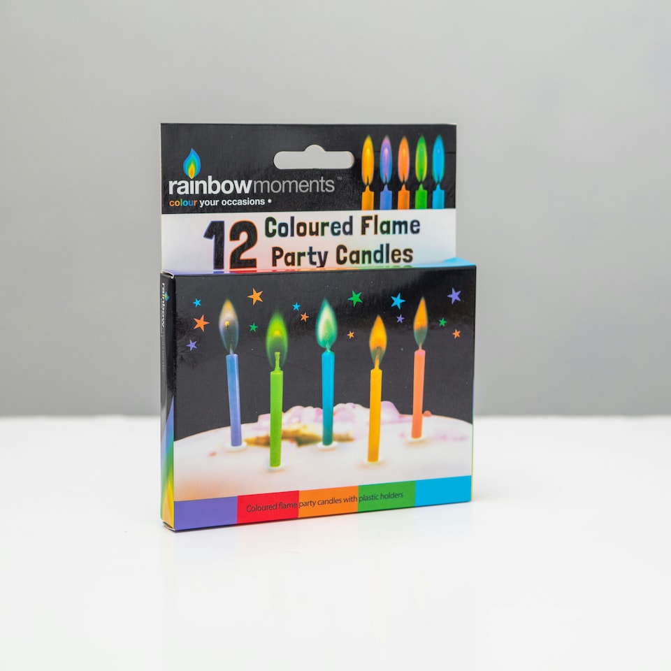 image 1 of Colour Flame Candle - Party 12 Candle
