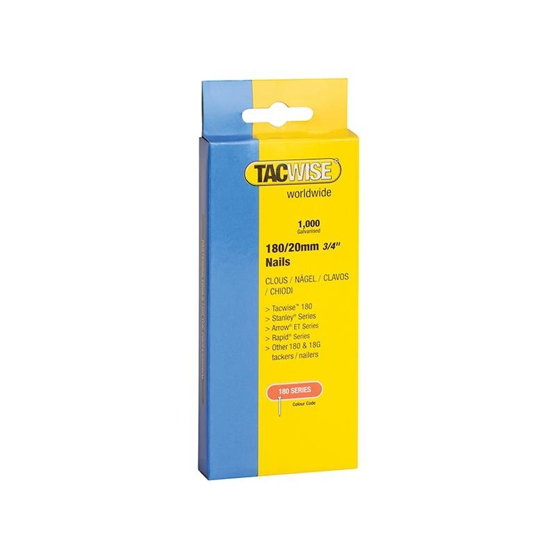 Tacwise 180 Series 18 Gauge Nails Multi Multi Colour 40mm (1000) 1