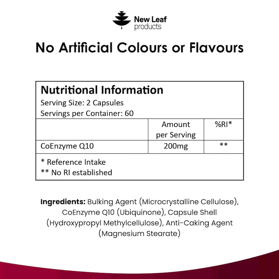 image 1 of CoQ10 200mg - Co Enzyme Pure Ubiquinone 120 Capsule