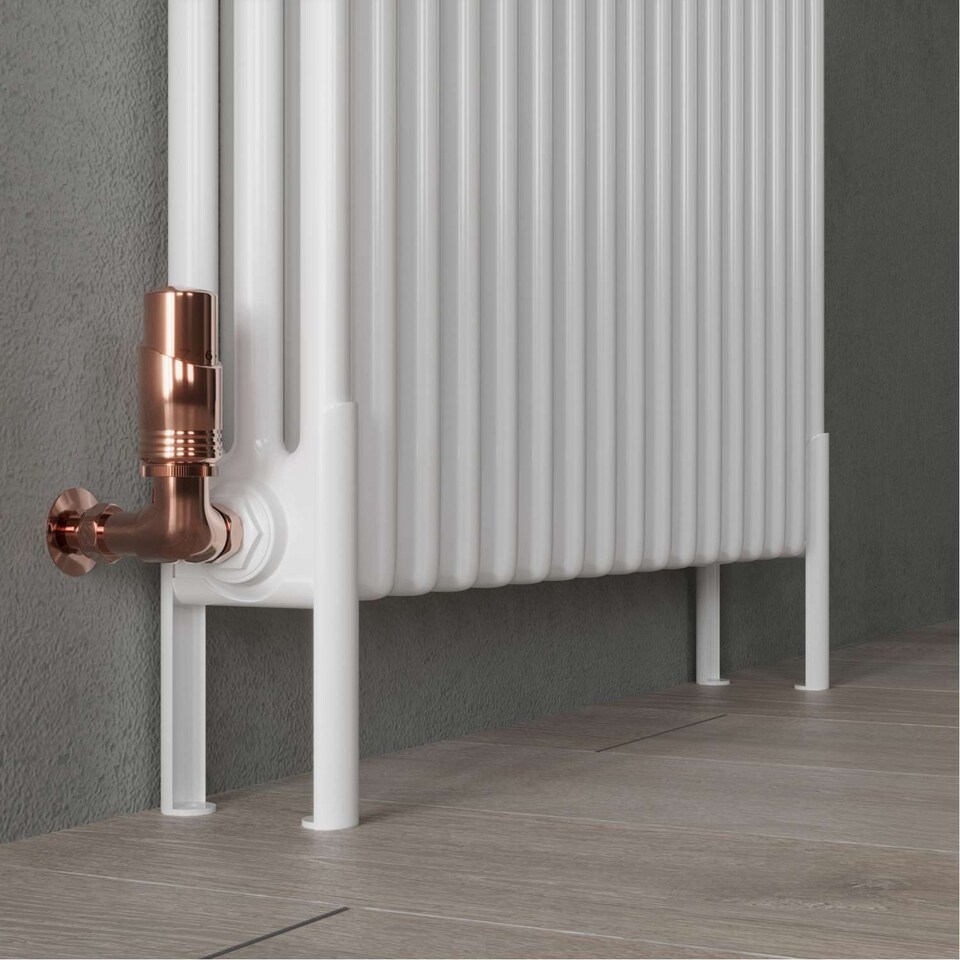 image 1 of Alpha - White Column Radiator H300mm x W1177mm 3 Column - Feet Included