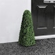 image 3 of Primrose Artificial Buxus Grass Obelisk Topiary Tree with Square Base 90cm