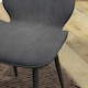 image 6 of HOMCOM Dining Chairs Set of 2 Upholstered Kitchen Chairs w/ Metal Legs Grey