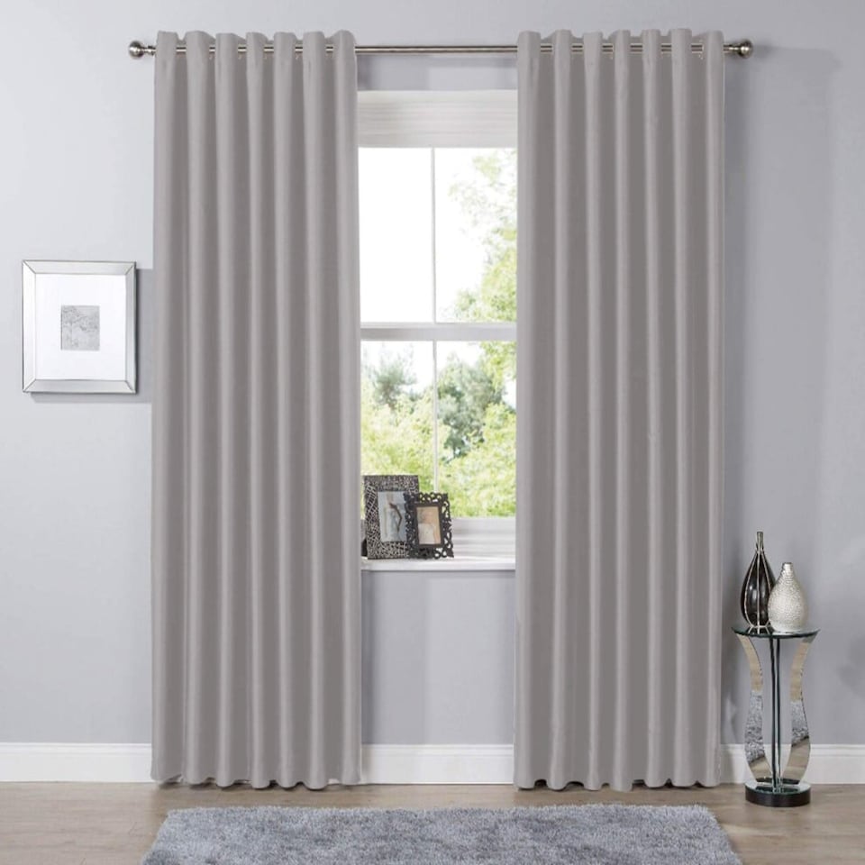 Blackout Curtains in Silver, 117cm x 137cm Silver | Silver