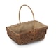 image 1 of Small Rectangular Unpeeled Willow Garden Trug With Hessian Lining | Brown | Brown | Small