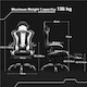 image 3 of Yaheetech Ergonomic Computer Chair with Massage Lumbar Pillow Multi | Black/White