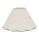 image 4 of ValueLights Florie Natural Small Taper Lamp Shade Scallop Green Trim & Bulb | Green