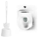 image 3 of 1 x White Toilet Brush Set With Strong Holder & Handle With Deep Cleaner Bristles White