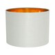 image 3 of First Choice Lighting Valentina Brushed Chrome Touch Lamp with Light Grey Cotton Shade Silver | Grey