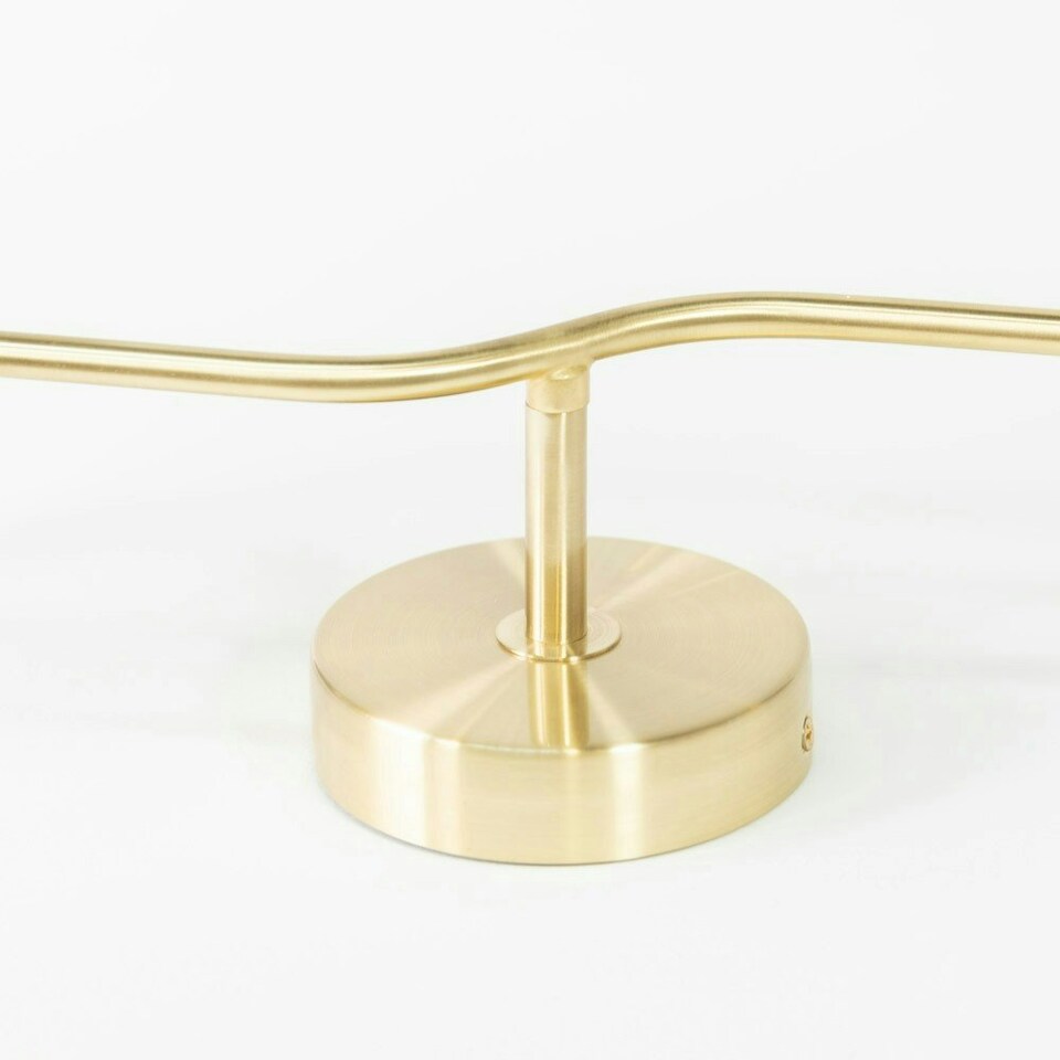 image 1 of ValueLights Chessy Asymmetric Ribbed Glass Globe Gold Bar Ceiling Light