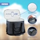 image 3 of GEEZY Zip Up Cooler Bag Insulated Picnic Food Carrier Grey 30L