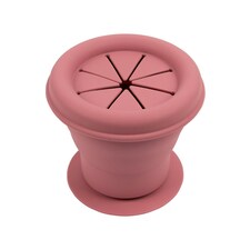 Tiny Dining Baby Silicone Suction Snack Pot - 330ml - Dusty Rose Pink
