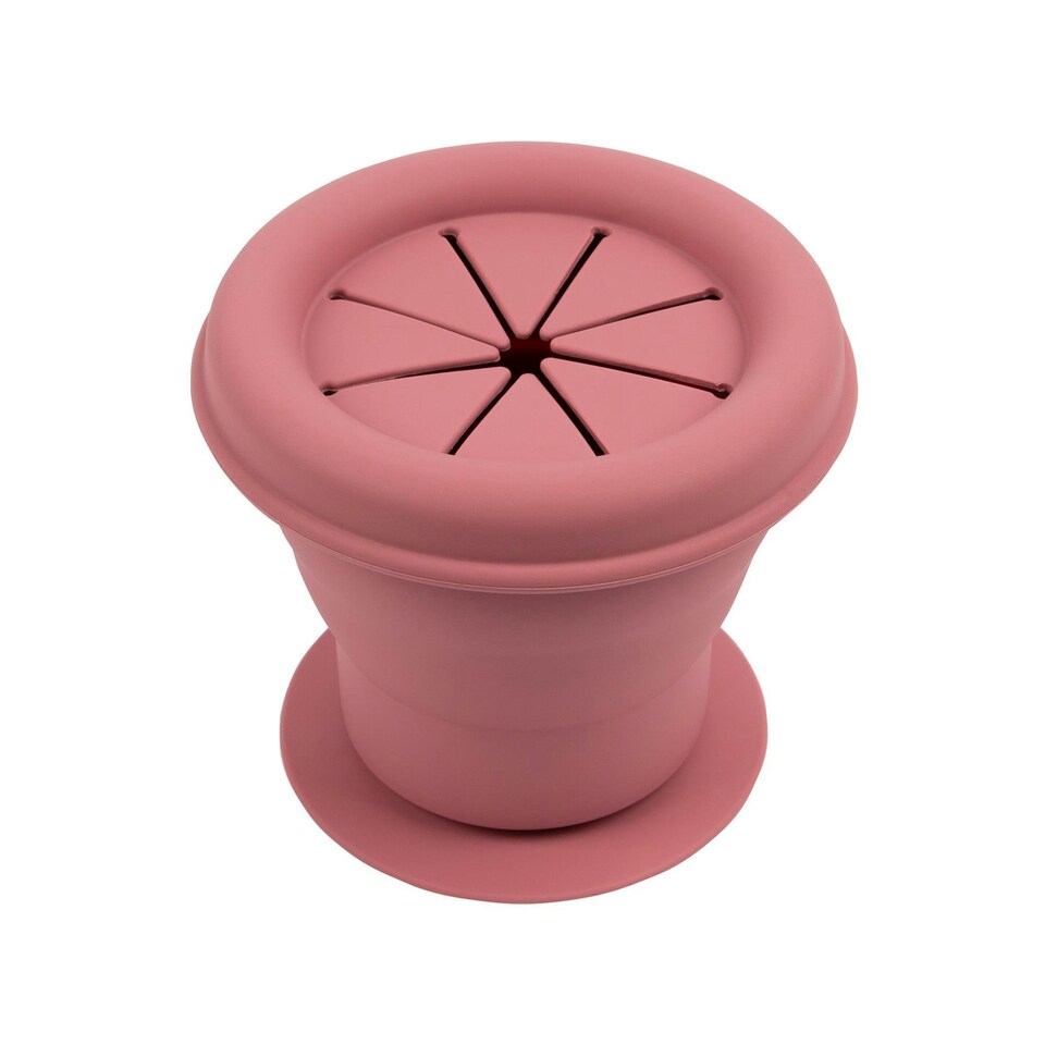 image 1 of Tiny Dining Baby Silicone Suction Snack Pot - 330ml - Dusty Rose Pink