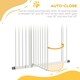 image 4 of PawHut 74-94cm Adjustable Metal Pet Gate Safety Barrier w/ Auto-Close Door White