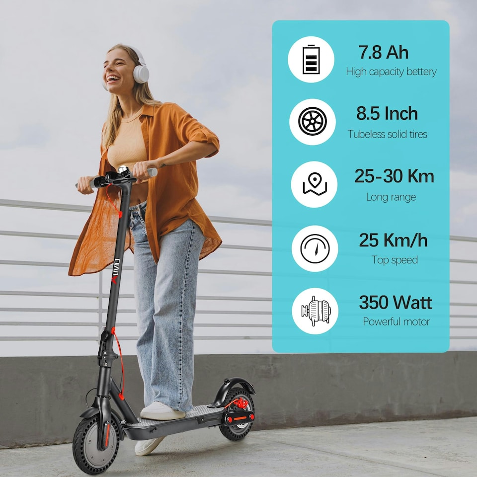 image 1 of Alivio App Controlled 350W Electric Portable Scooter