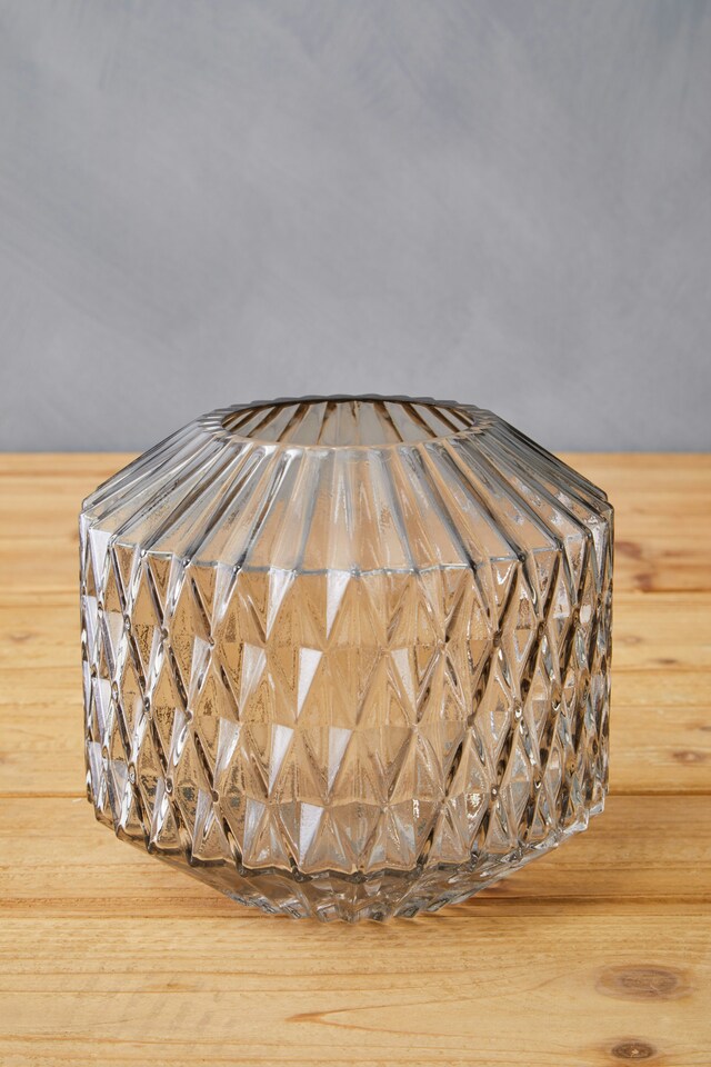 image 1 of Brice Small Grey Glass Vase | Grey