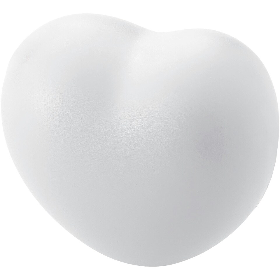 image 1 of Bullet Heart Shaped Stress Reliever - White - 7 x 7 x 4.5 cm