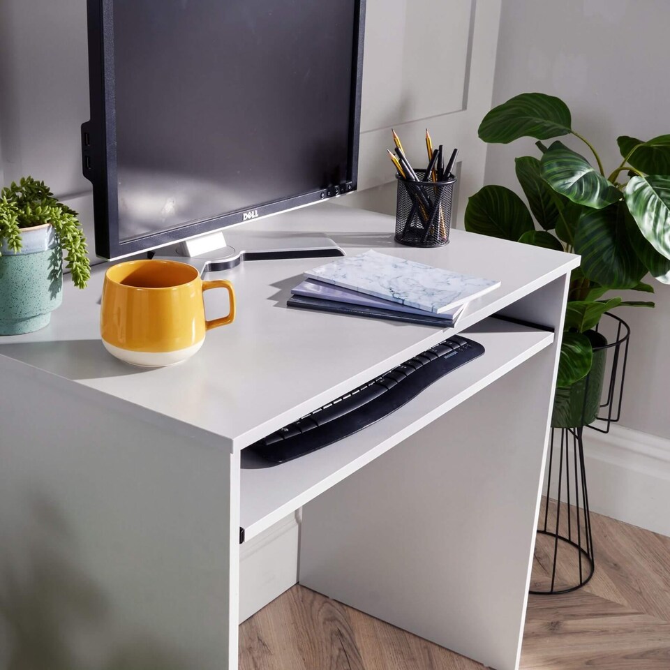 image 1 of Computer Desk PC Laptop Table Home Office Study Workstation | Grey