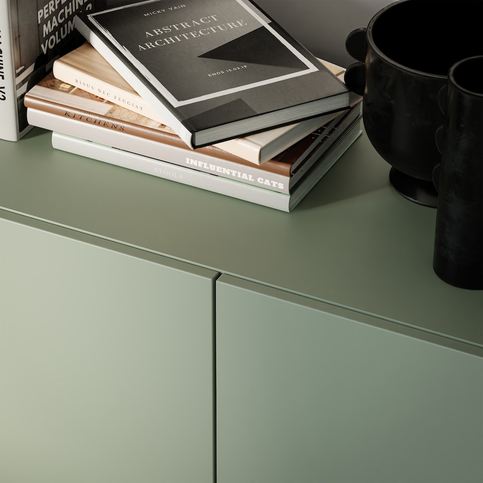 image 1 of Sali 4 Door Highboard in Sage Green