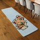 image 3 of woman looking through torn paper background. Comic cartoon pop art retro Designer (Runner Rug)