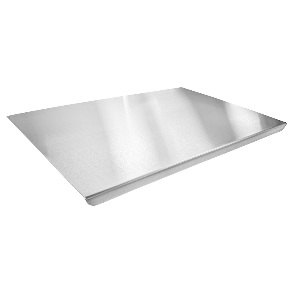 image 1 of Argon Tableware Counter Edge Chopping Board - 60 x 40cm - Stainless Steel Non-Slip Kitchen Worktop Saver Food Cutting Protector | Silver | Silver | 1