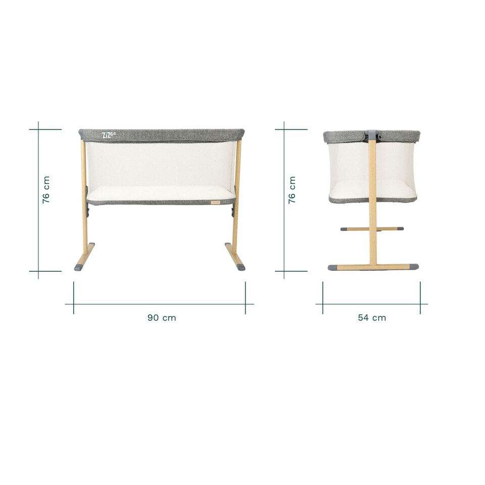 image 1 of Tutti Bambini ZiZee Essential Crib - Oak/Charcoal