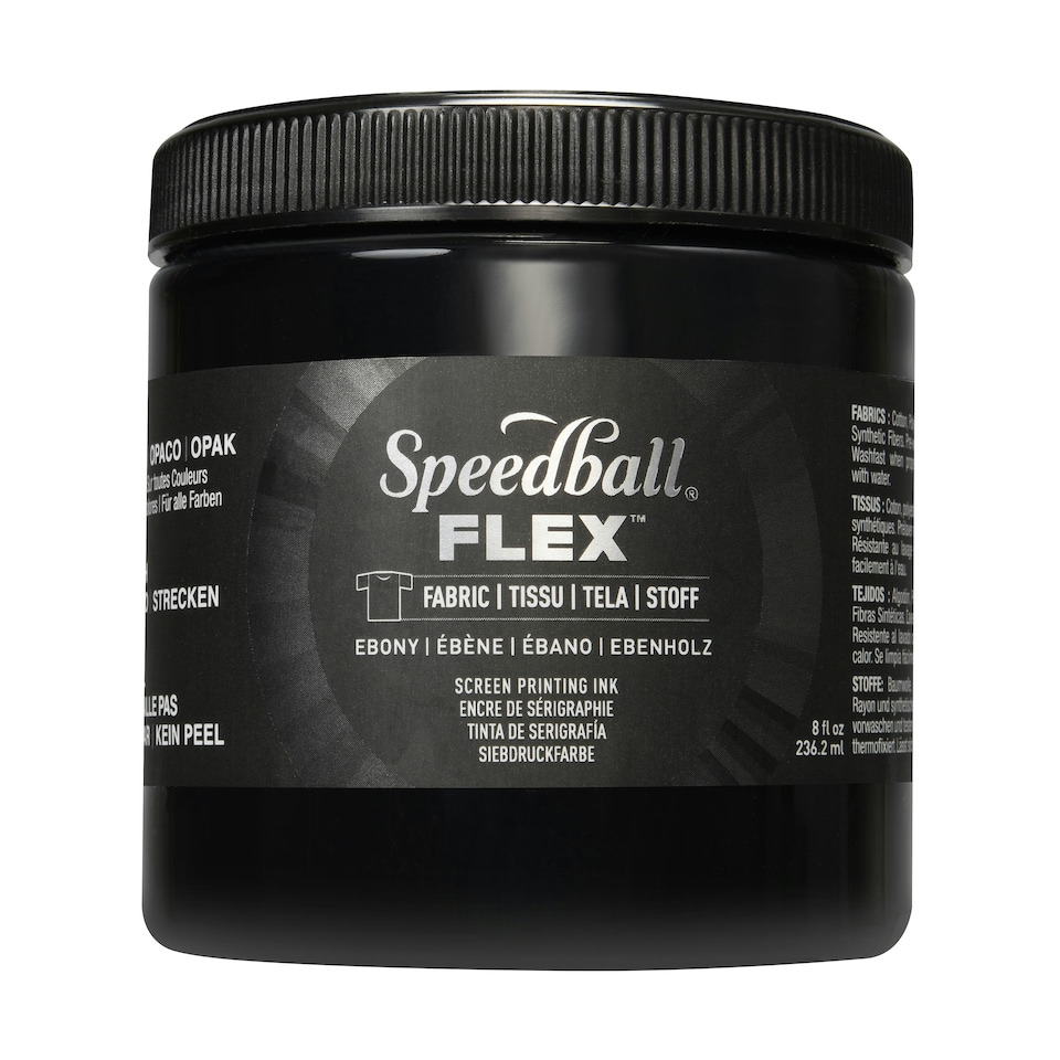 image 1 of Speedball Flex Screen Printing Fabric Ink, Ebony, 8oz
