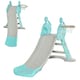 image 1 of HOMCOM 2 in 1 Kids Slide with Basketball Hoop 18 months -4 Years Old Deer Blue