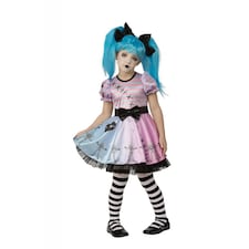 Rubies Girls Little Miss Skelly Costume Dress - Multicoloured - L L