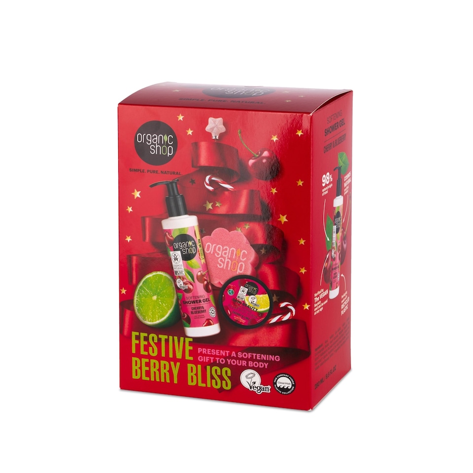 image 1 of Organic Shop Festive Berry Bliss Body Care Gift Set 280ml/100ml
