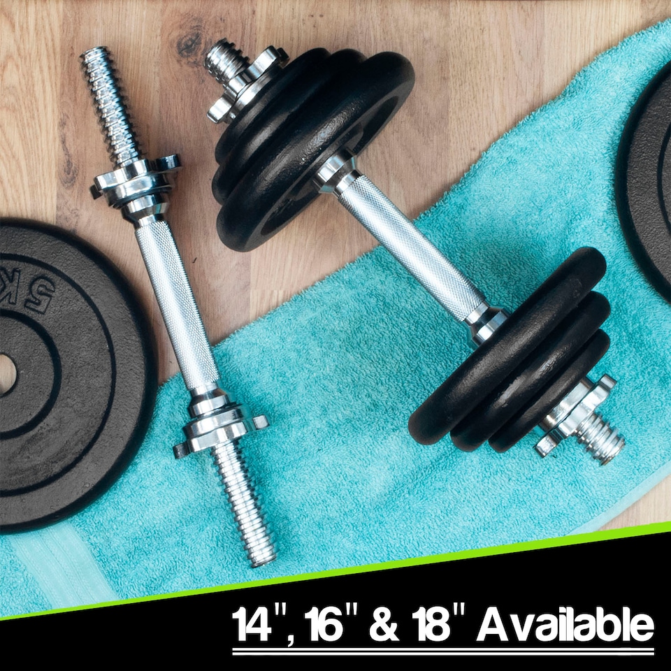 image 1 of Komodo 14 Inch Spinlock Dumbbell Bars