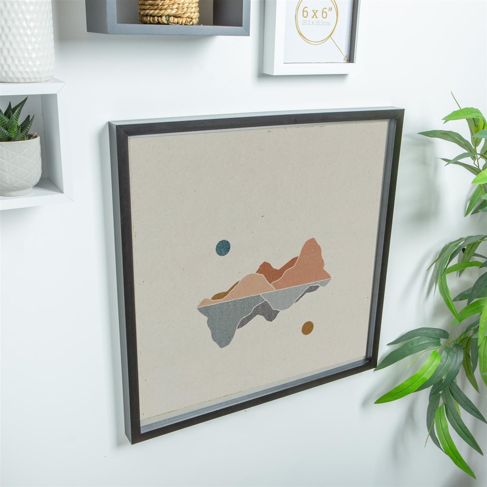 image 1 of Nicola Spring 3D Box Photo Frame - 20 x 20" - Black