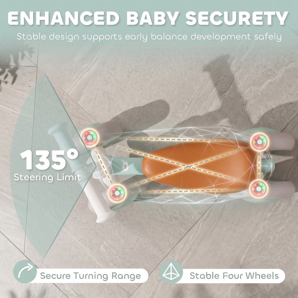 image 1 of AIYAPLAY Baby Balance Bike for 1-2 Years Old, Light-up Toddler Balance Bike
