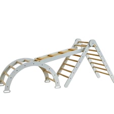 Tutti Bambini Scala Montessori 3 in 1 Pikler Climbing Frame with Climbing Wall - Sea Mist