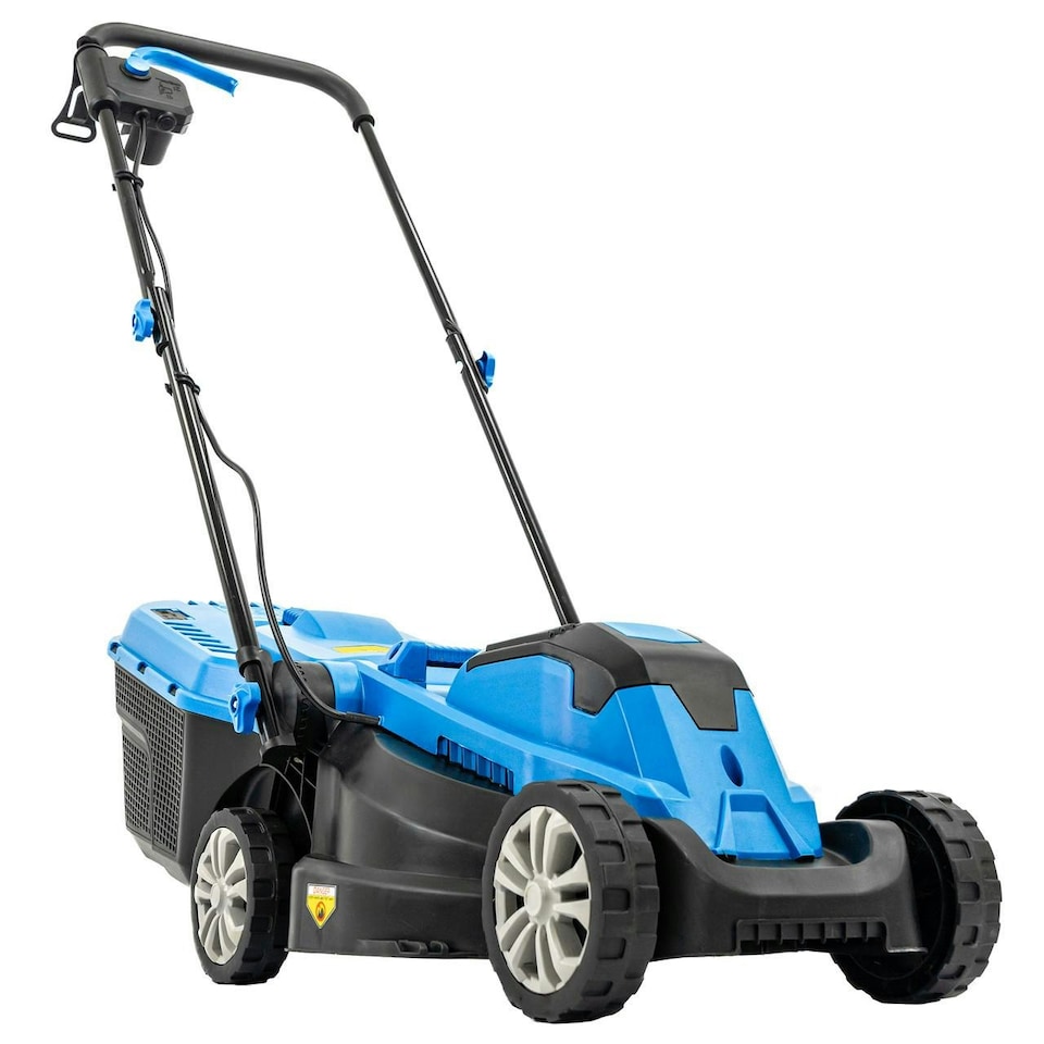 image 1 of Hyundai Electric Lawn Care Bundle, 1300W 33cm Cut Lawn Mower & 250W Grass Trimmer Strimmer HYM3313EGT