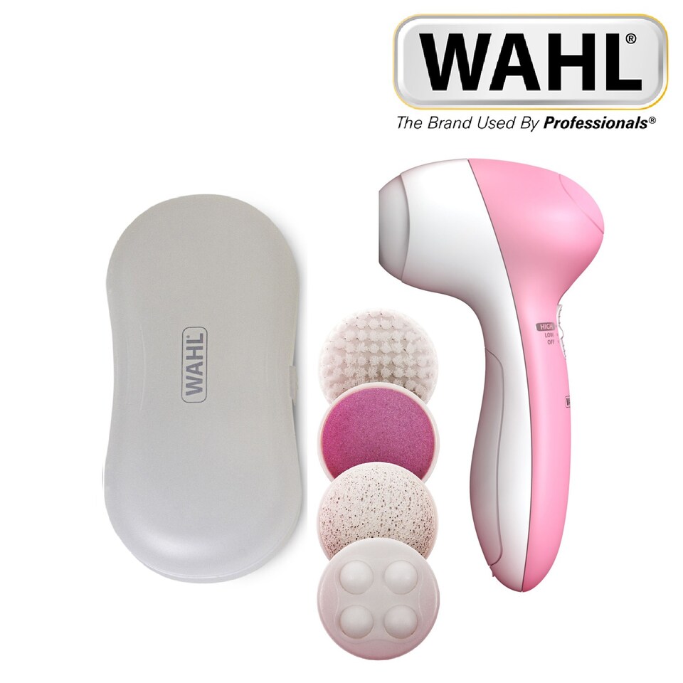image 1 of Wahl 4-in-1 Facial Cleansing Brush Massager with Brush Attachments ZY046