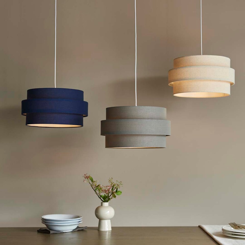 image 1 of Ziggy Navy Easy-Fit Pendant Shade