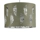 image 1 of Fern - Sage Green Cut Out 30cm Pendant Lightshade | Green | Silver | Large | 1