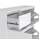 image 10 of Naia Shoe Cabinet with 2 Flip Down Doors 1 Door and 1 Drawer in White High Gloss