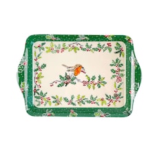 Ulster Weavers Christmas Robins Tray - Scatter Green
