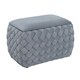 image 6 of Plumeo Velvet Storage Ottoman - Grey
