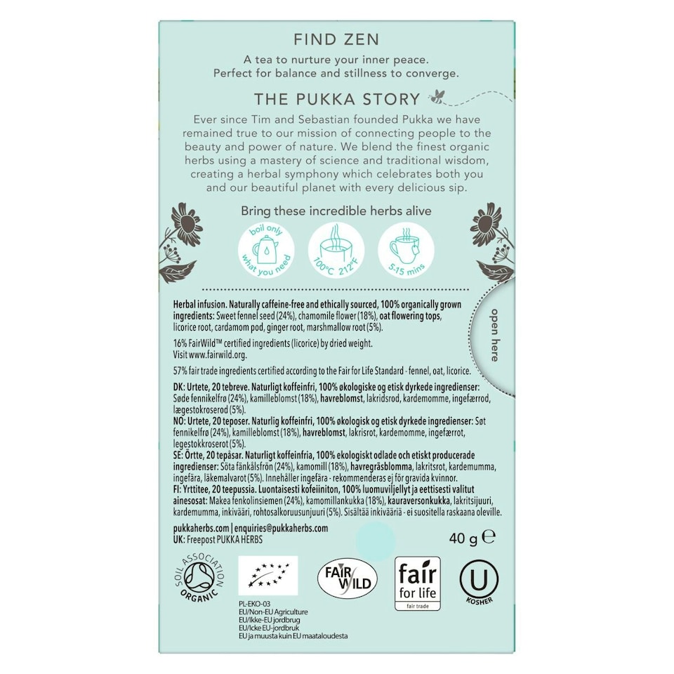 image 1 of Pukka Herbs Organic Herbal Tea, Relax, 4 Packs, 80 Teabags 4