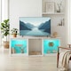 image 8 of HOMCOM 160cm TV Unit w/ LED Lights for 70in TV Modern TV Stand Cabinet | White | White
