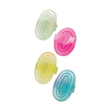 Lincoln Synthetic Rubber Curry Comb - Clear Pink - L