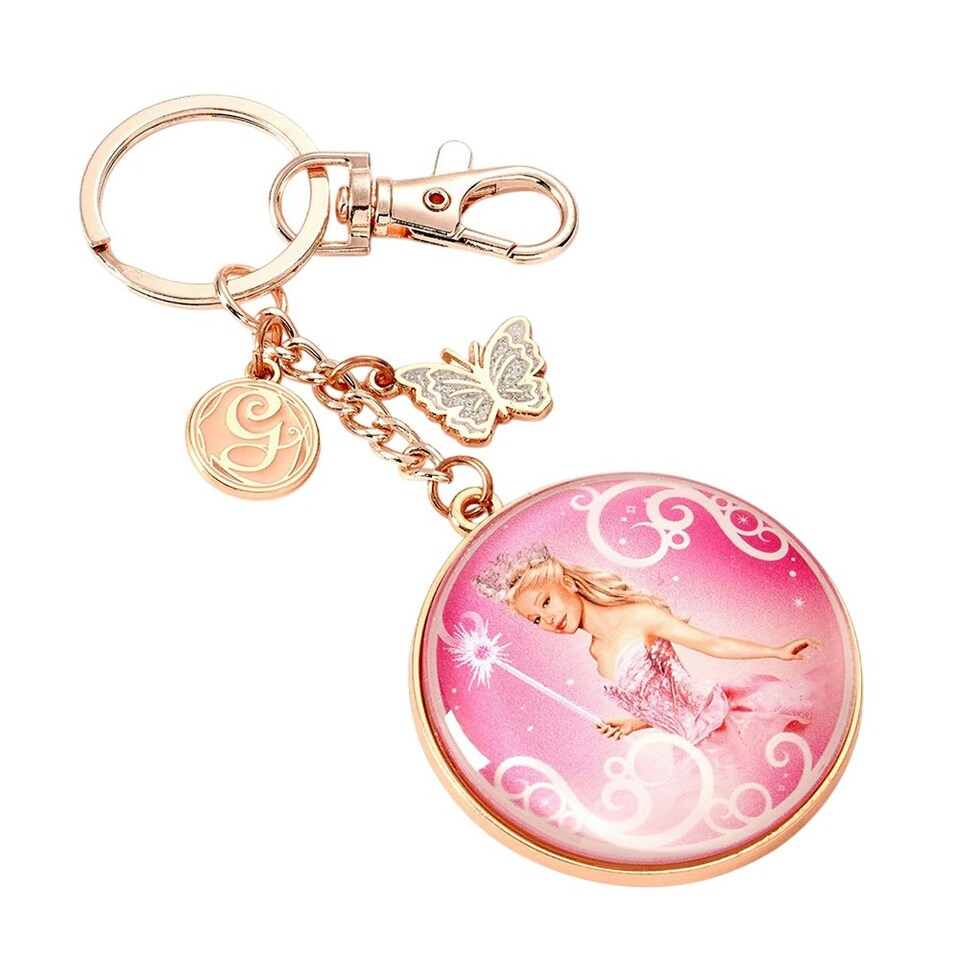 image 1 of Wicked Bubble Glinda 3D Keyring - Bright Pink/Rose Gold - One Size