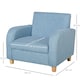 image 7 of HOMCOM Kids Armchair Children Mini Sofa Wood Frame High Back Bedroom Furniture Blue