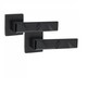 image 2 of Golden Grace Modern Nova Euro Lock Door Handles in Matt Black Finish with 70mm Key and Thumbturn Barrell Black