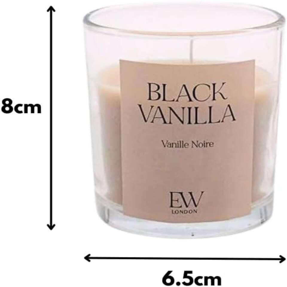 image 1 of Marco Paul Vanilla Scented Glass Jar Candle 8cm Brown