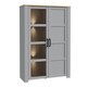 image 4 of Bohol Display Cabinet inc. 2x LED Lights in Riviera Oak/Grey Oak