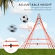 image 8 of HOMCOM Rebounder Net Football Target Goal with Adjustable Angles, Orange