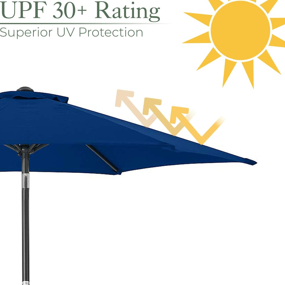 image 1 of 2.4m Crank and Tilt Parasol - Navy